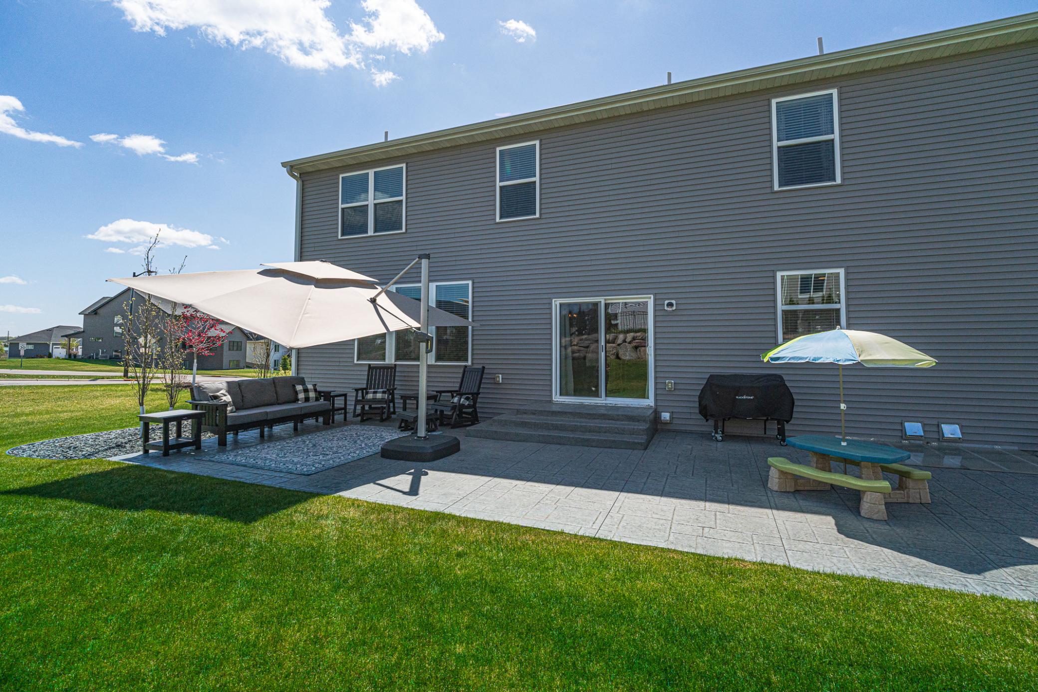 The umbrella is included in the sale with an acceptable offer.