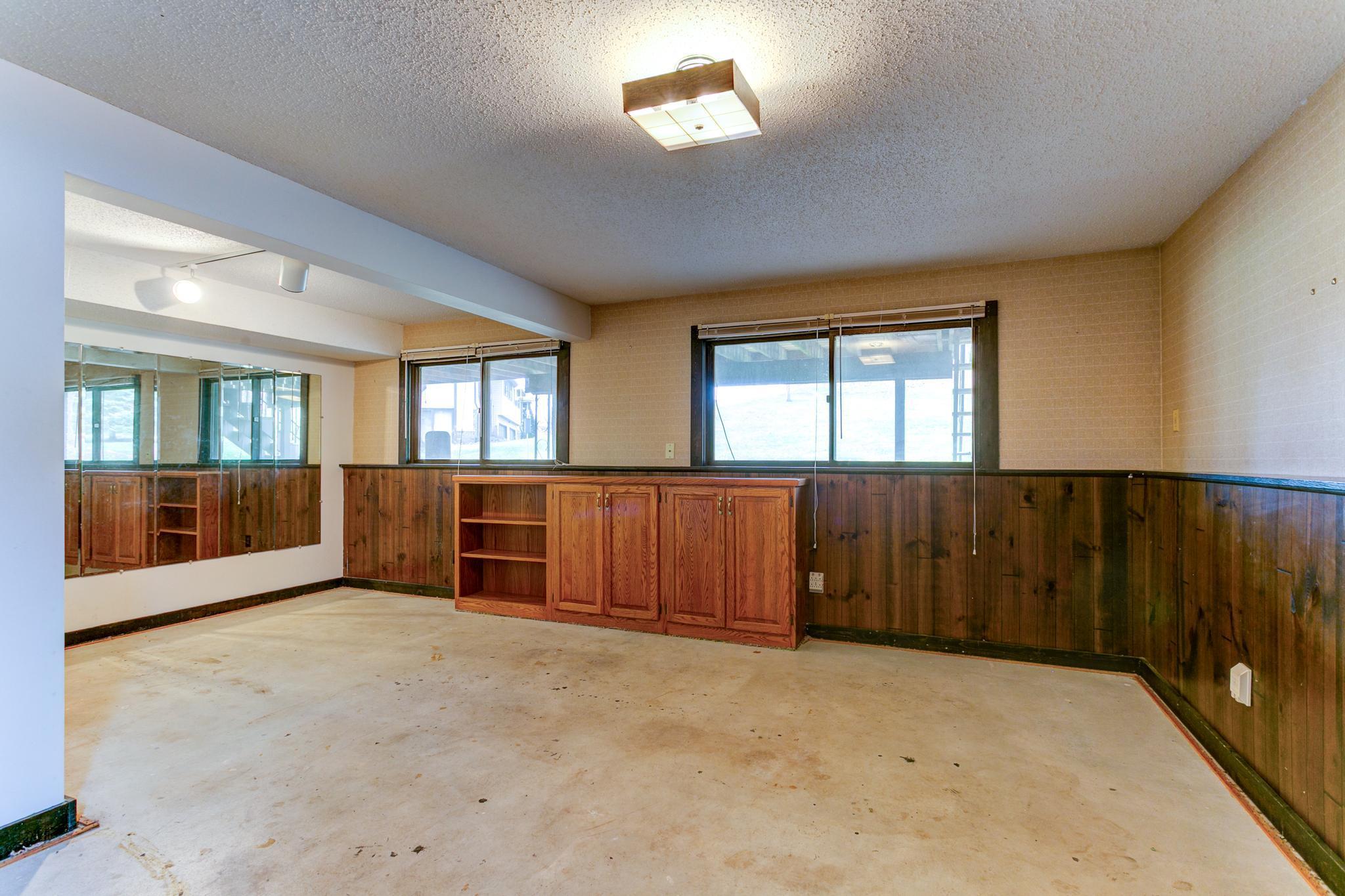 large basement family area