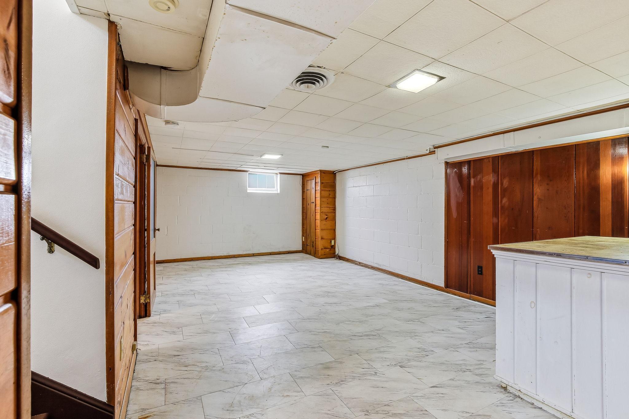 Lower level family room with daylight window...