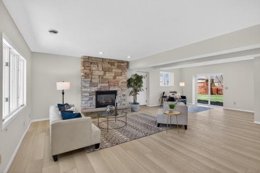 Lower level: family room + bonus area for office or extra sitting area