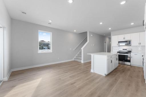From this angle you can see how spacious the informal dining area is.