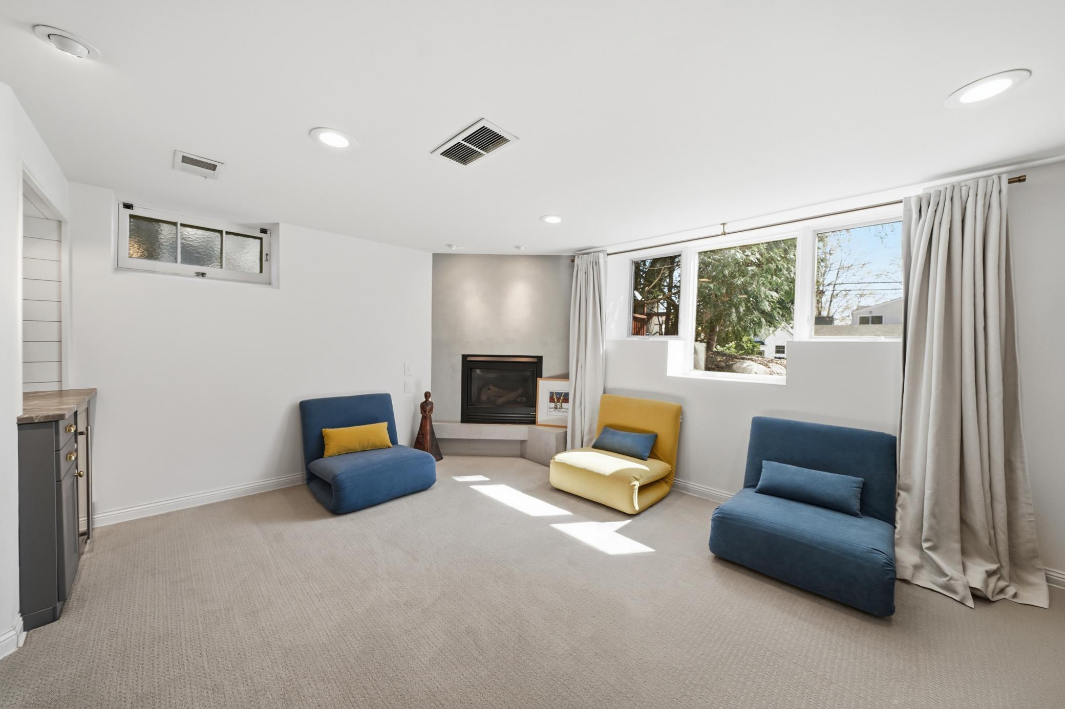 Family Room with cozy fireplace