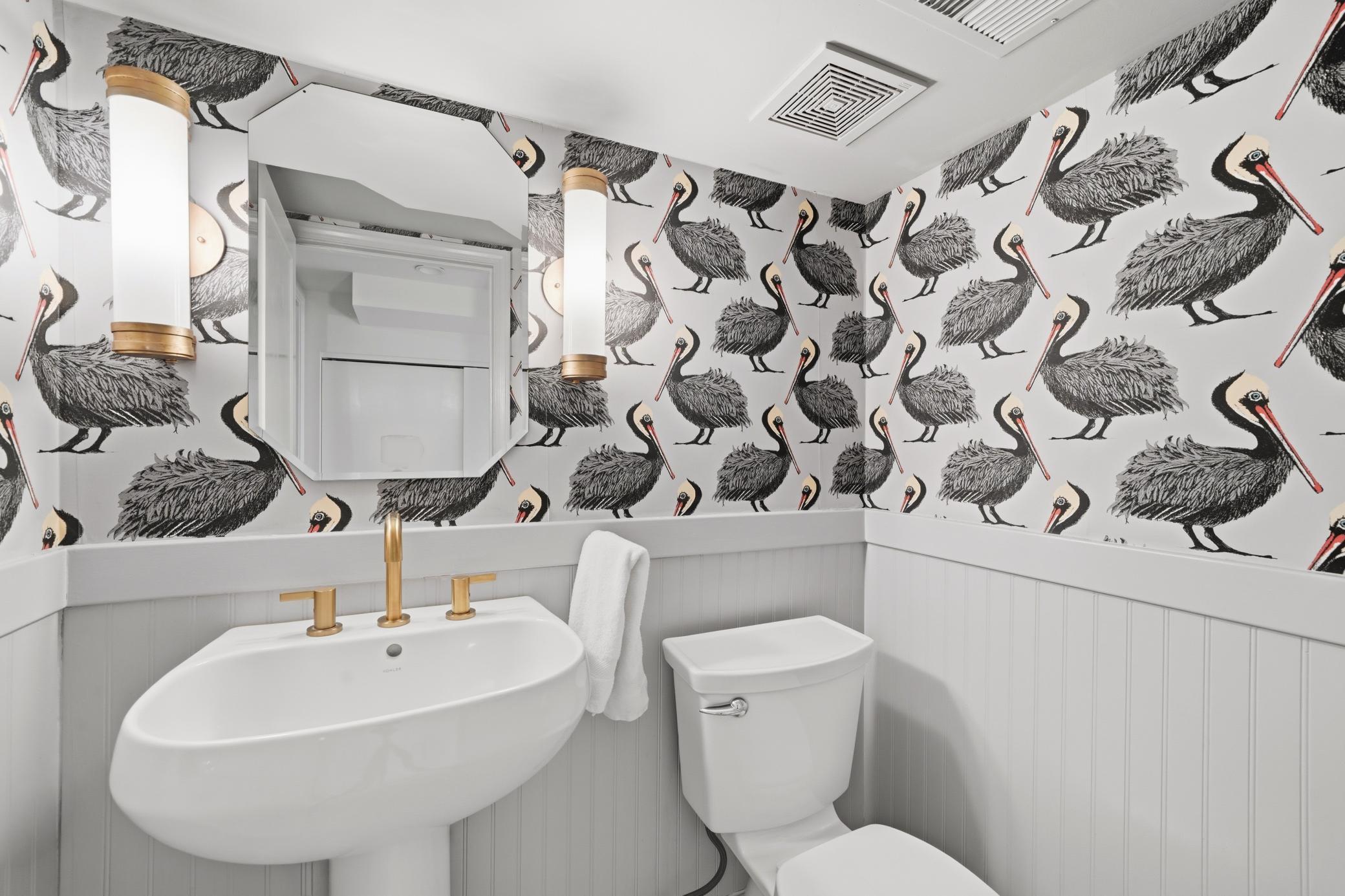 Lower level half bath