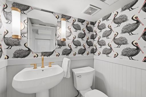 Lower level half bath