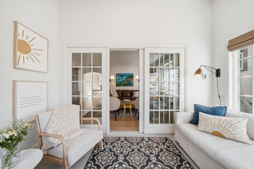 Sunroom has a slider for separattion