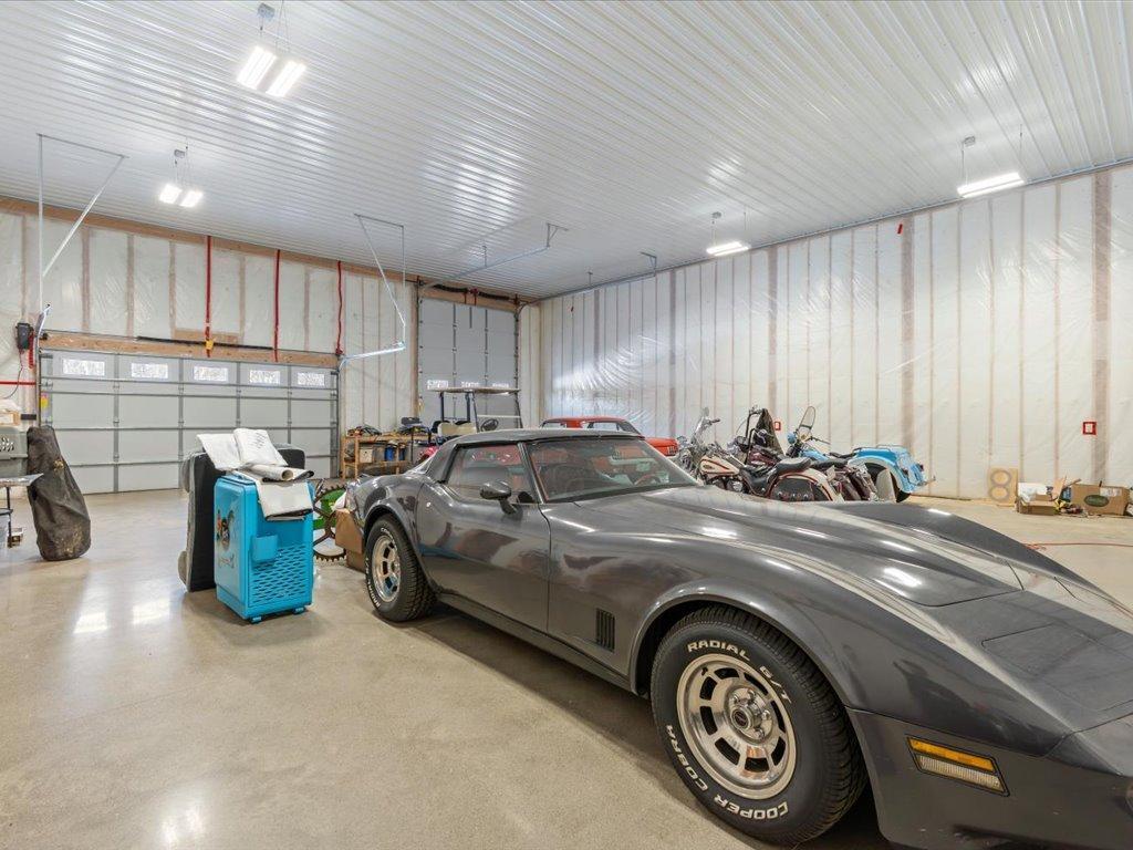 Heated and insulated 40 x 48 attached garage.