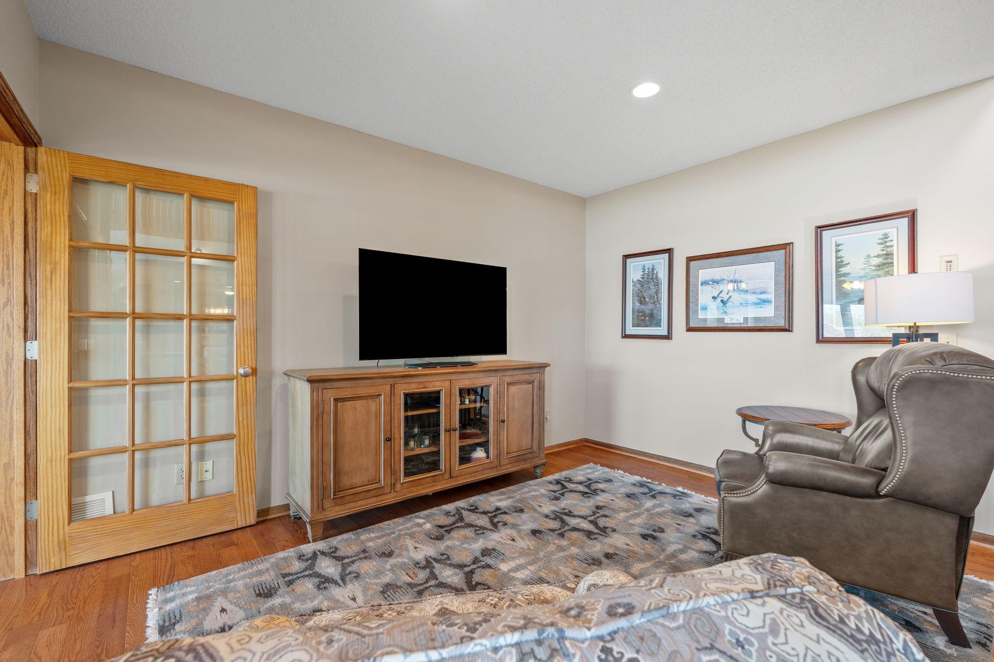 With ample room for seating, the great room offers flexibility for gatherings and everyday living.