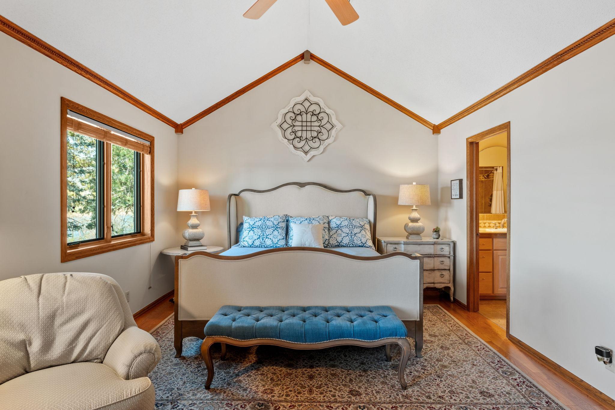 Enjoy the comfort of a private en-suite bathroom connected to the primary bedroom, creating a peaceful and functional space.