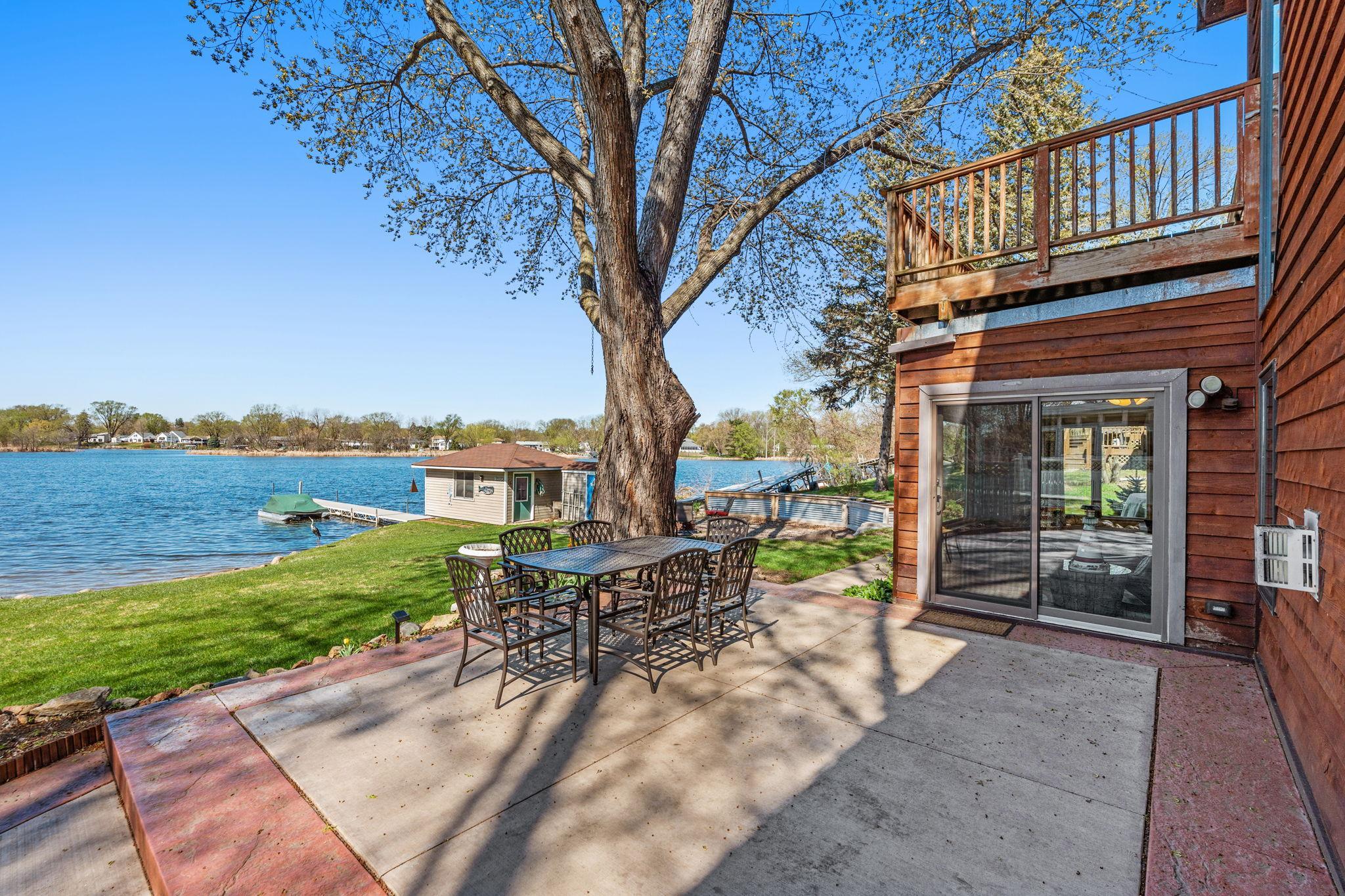 A spacious patio provides an ideal setting for entertaining, from casual gatherings to outdoor dining with a scenic backdrop.