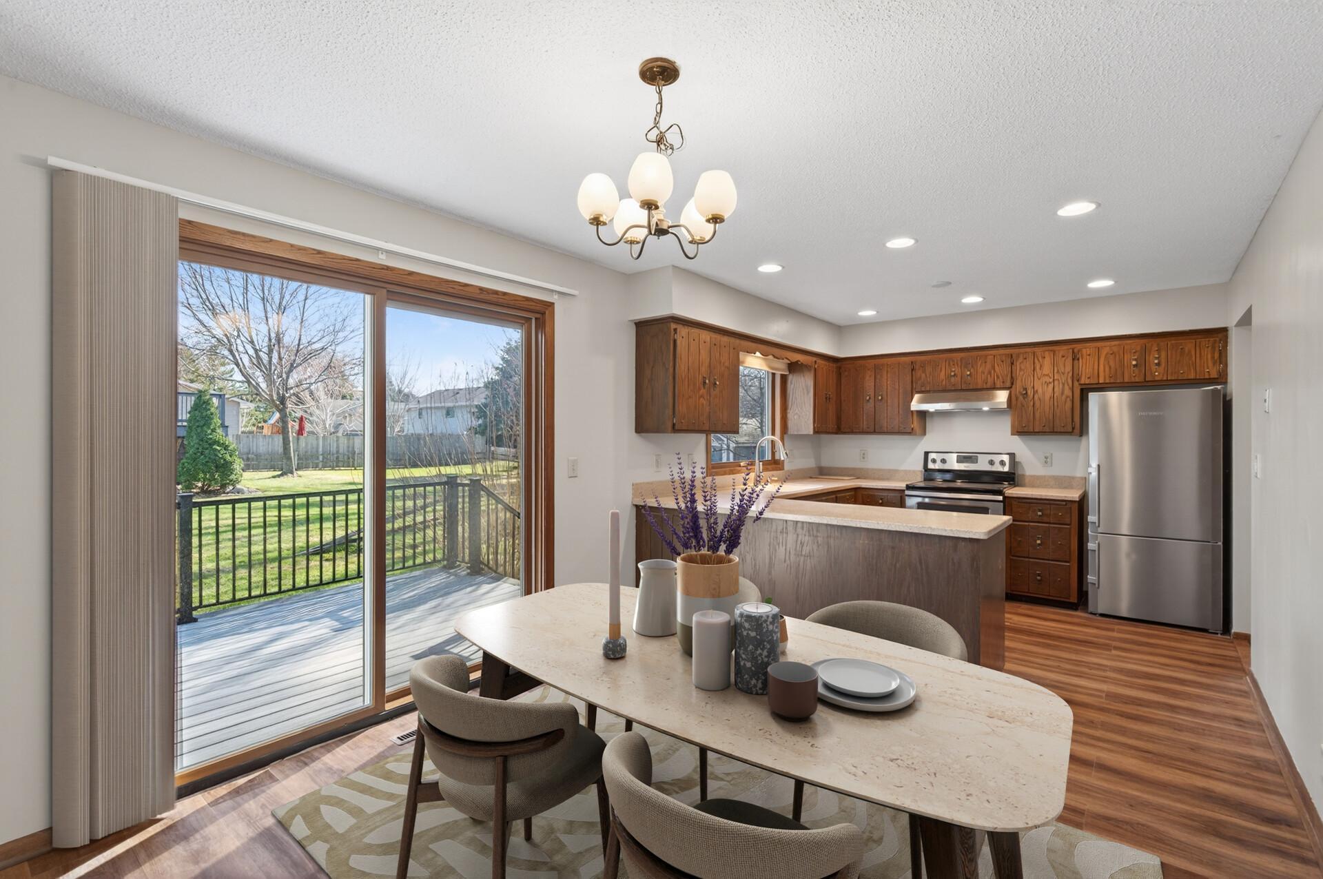 Informal Dining Room Space Flows into the Main Level Great Room