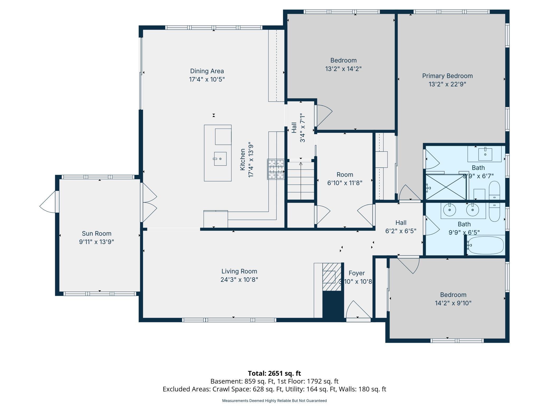 Main level floorplan.
