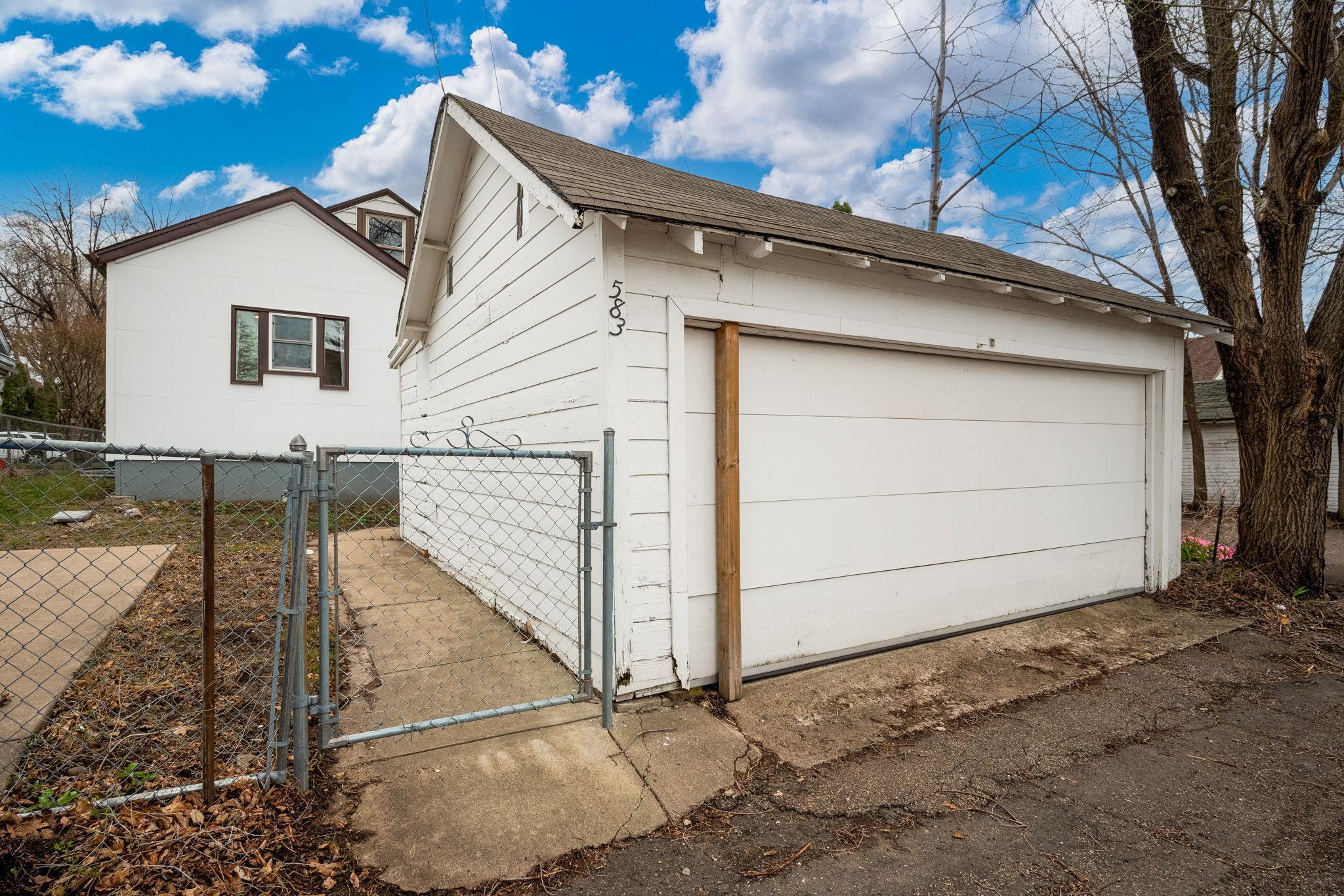 Garage opens right to the alley