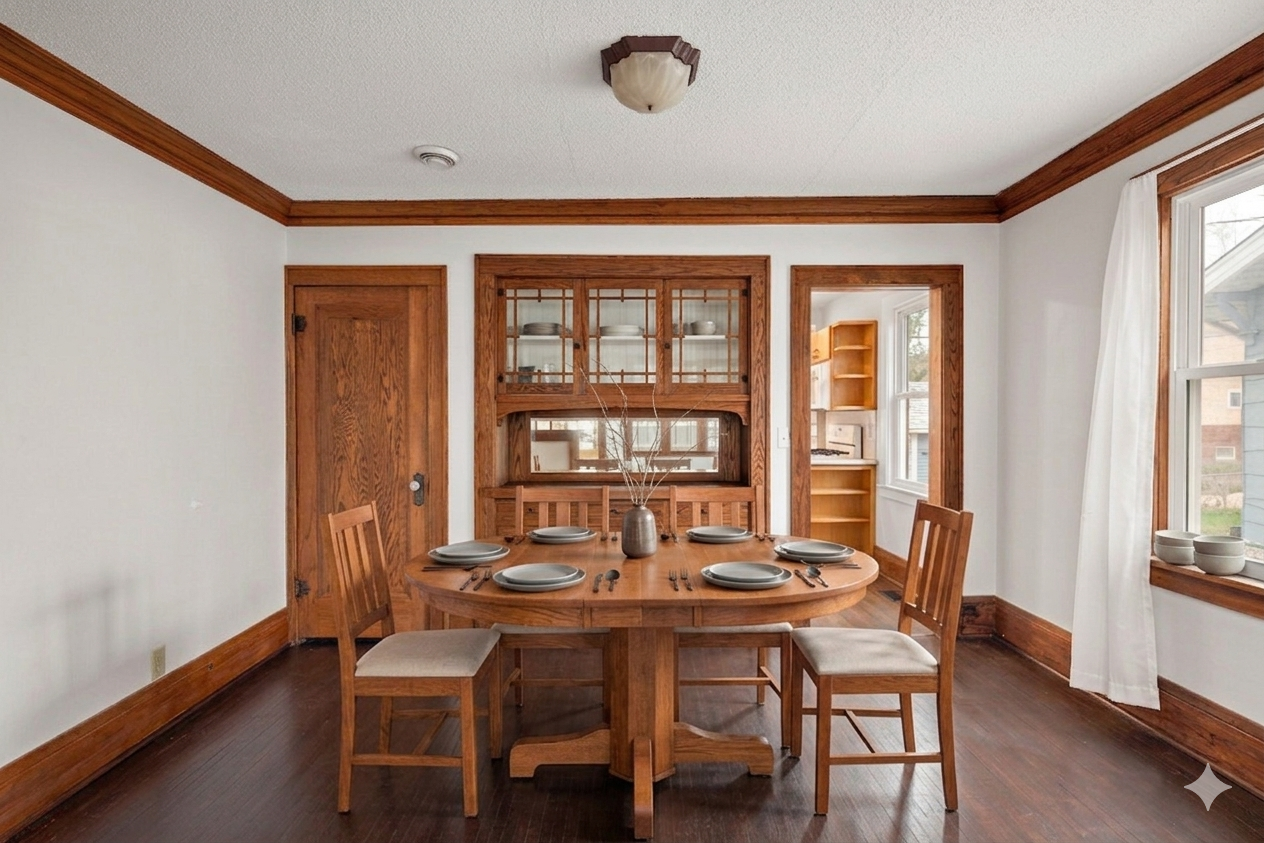 Virtual staging of dining room