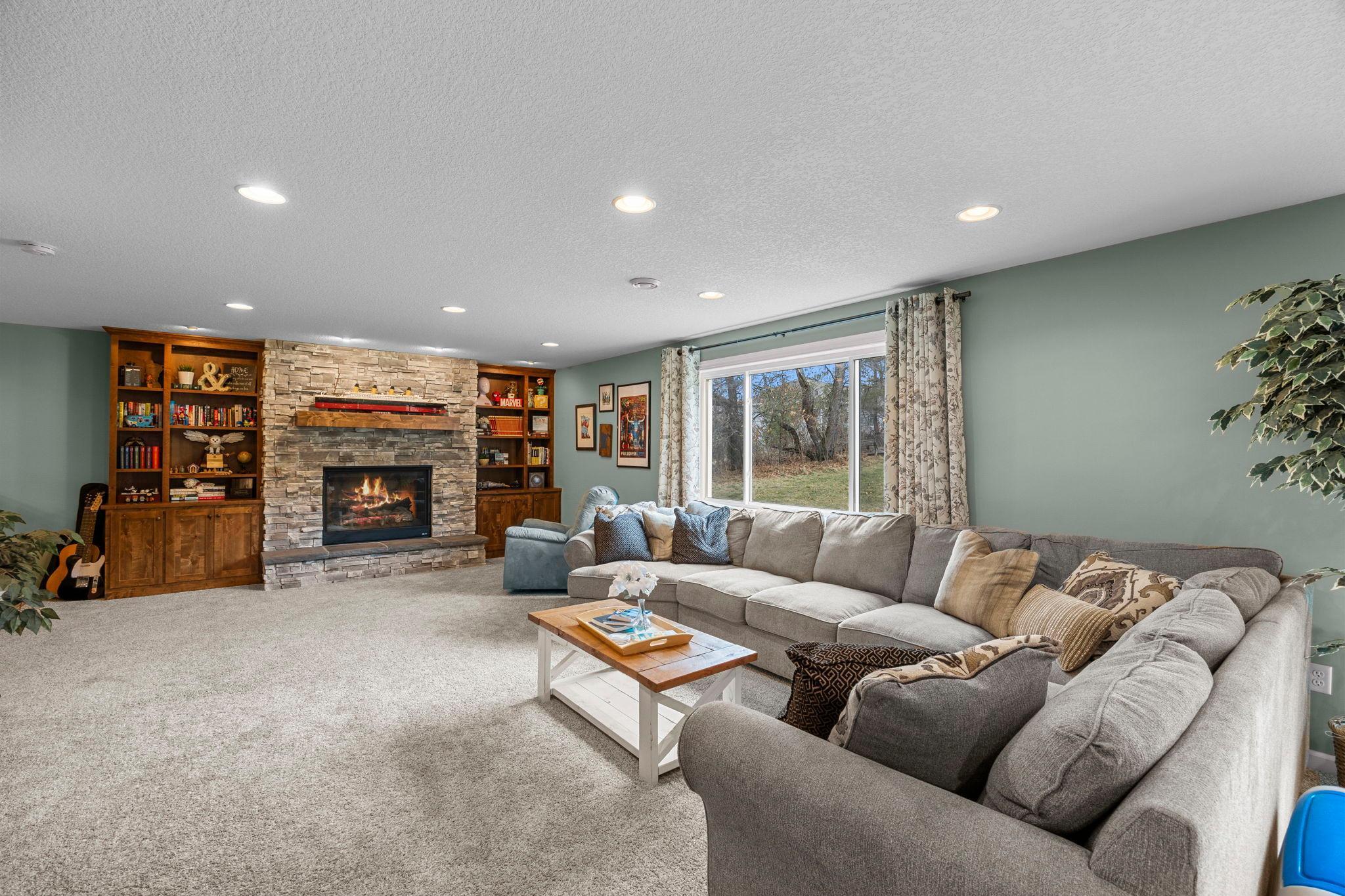 Massive family room in lower level