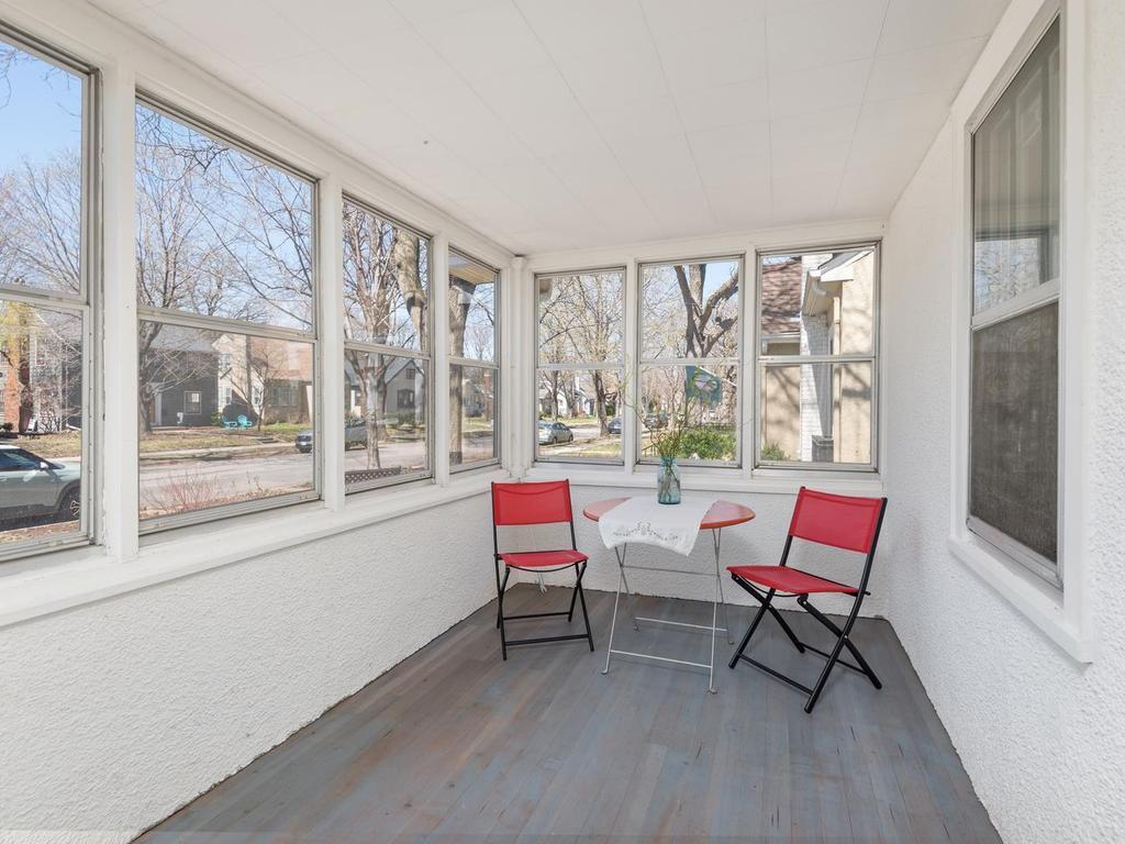 Front Porch allows for an inviting entry for guests and seasonal outdoor relaxation.