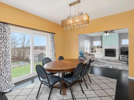 Dining Room has patio door to future deck.