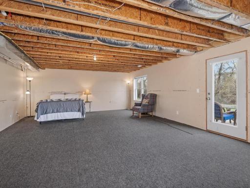 Walkout lower level is ready for your design finishes!