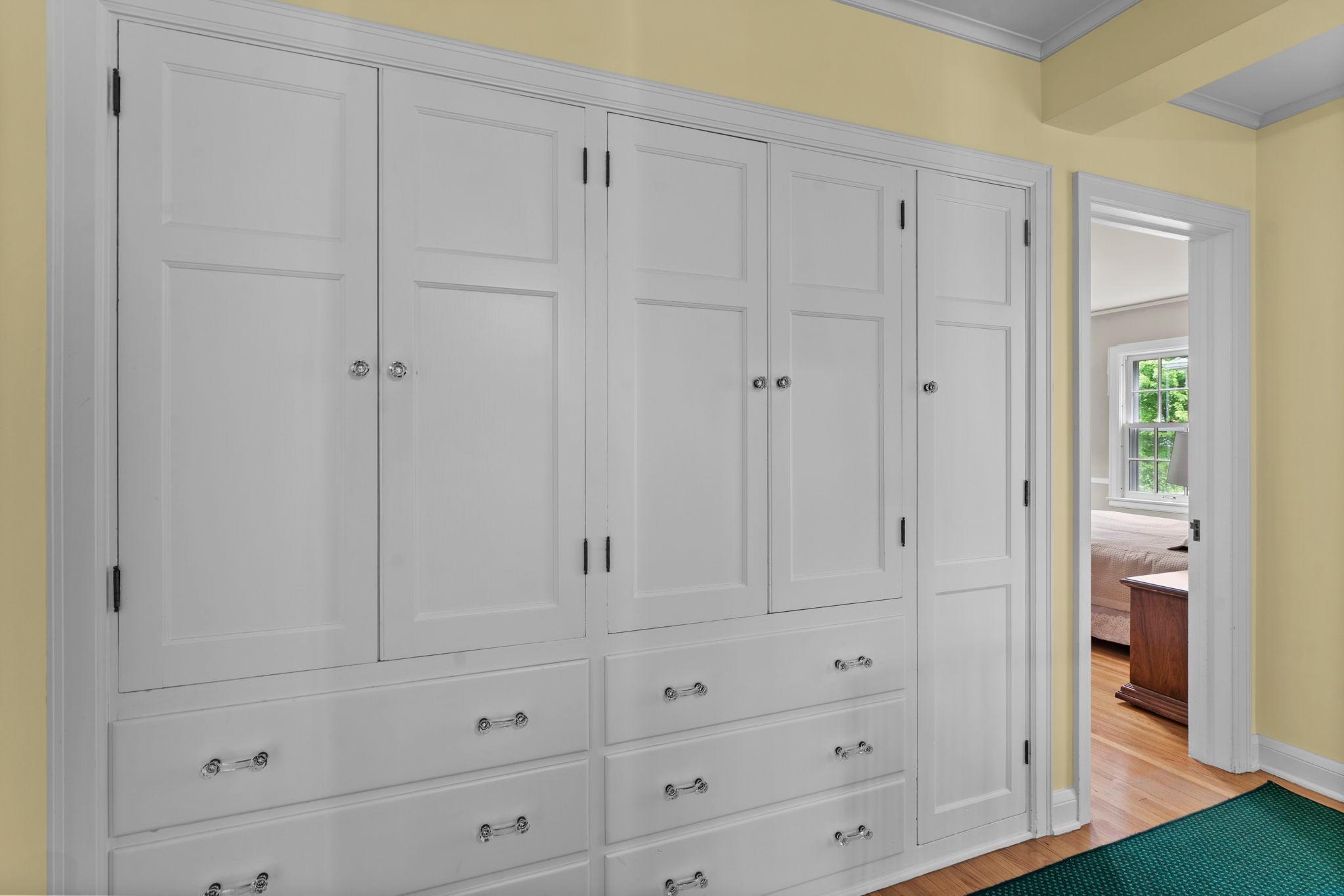 Custom built-ins lend for ample storage