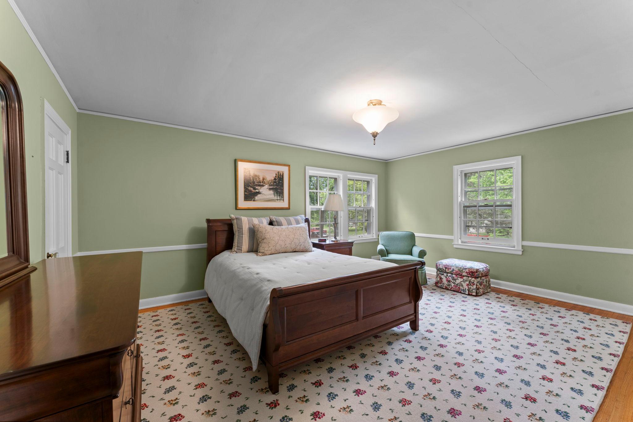 Spacious primary bedroom