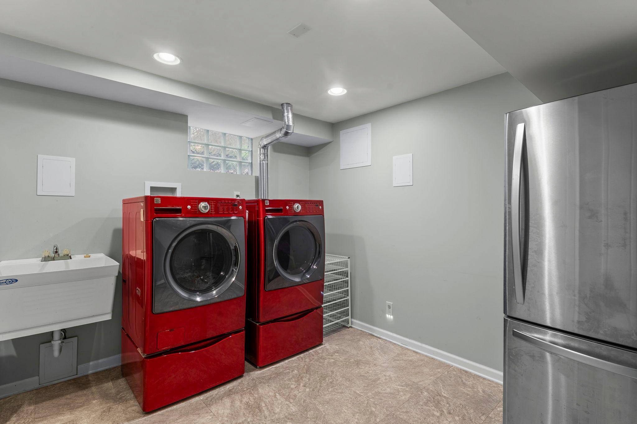 Lower level laundry room