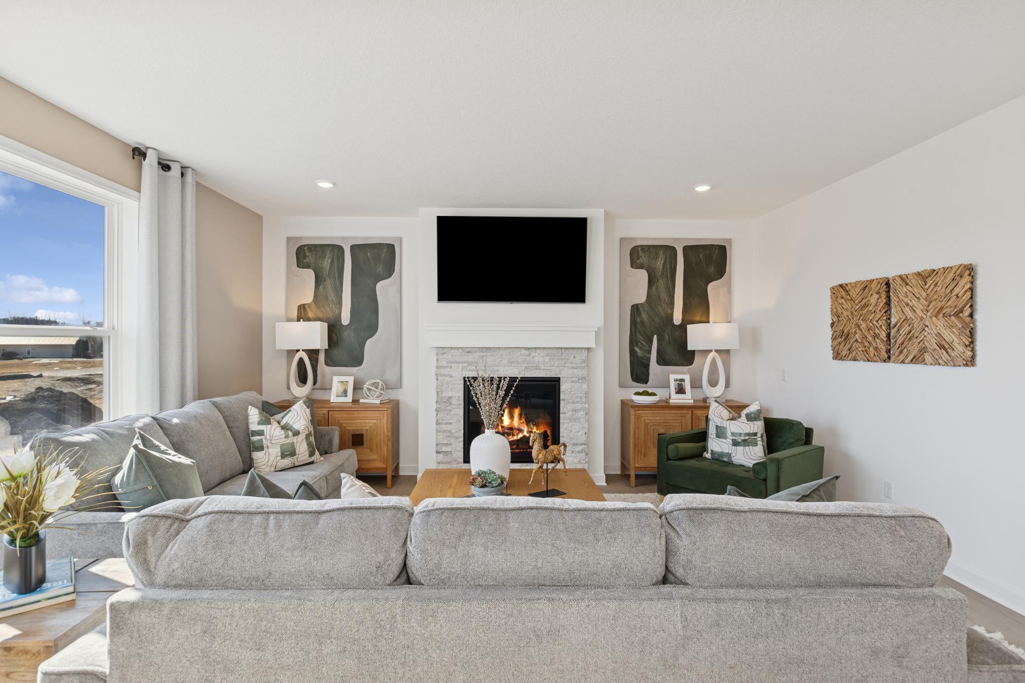 (Photo of Actual Model Home) There is plenty of space for a sectional sofa