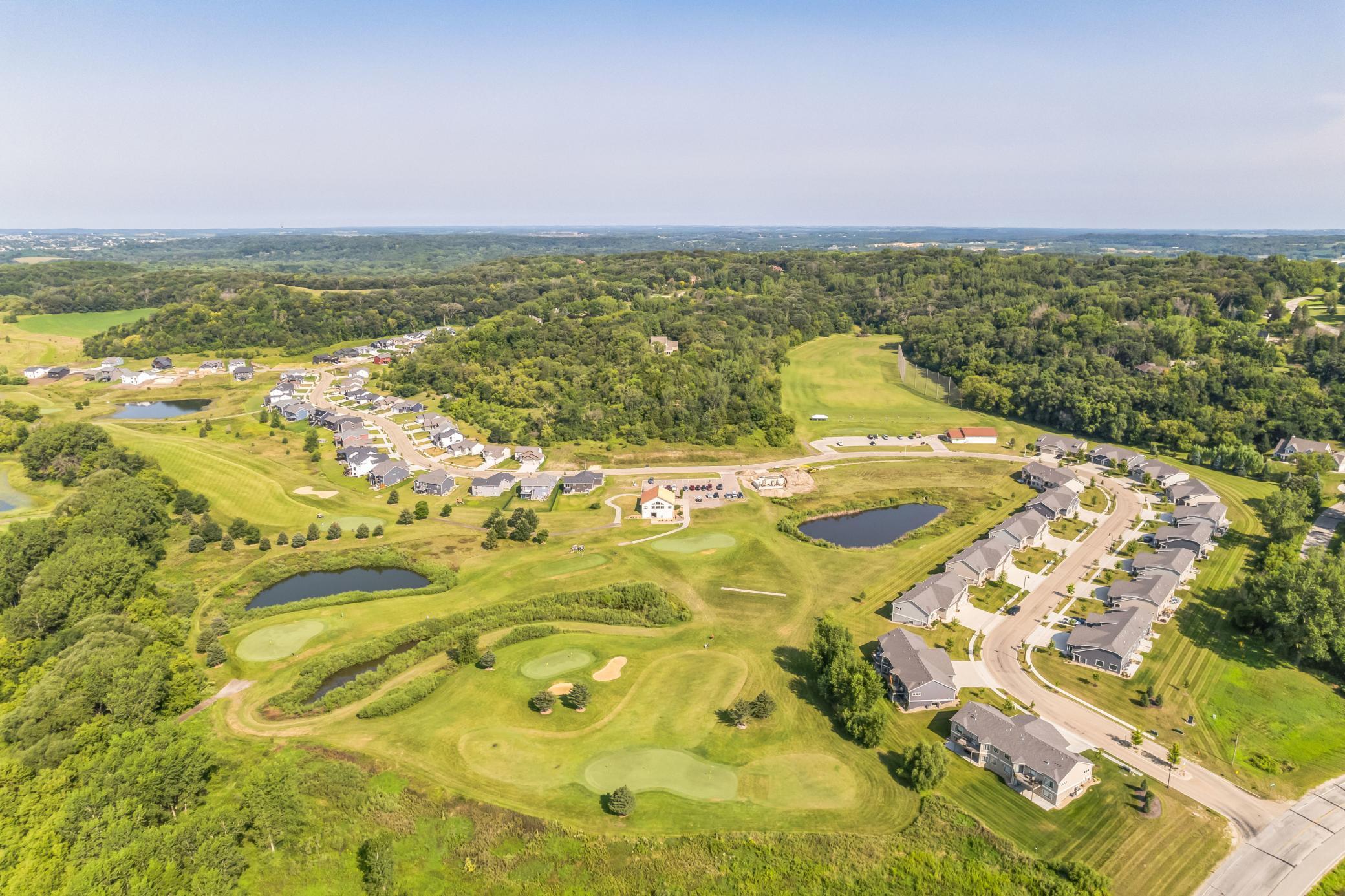 Aerial shot of the Hadley Hills Community.