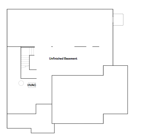 Lower level floor plan.
