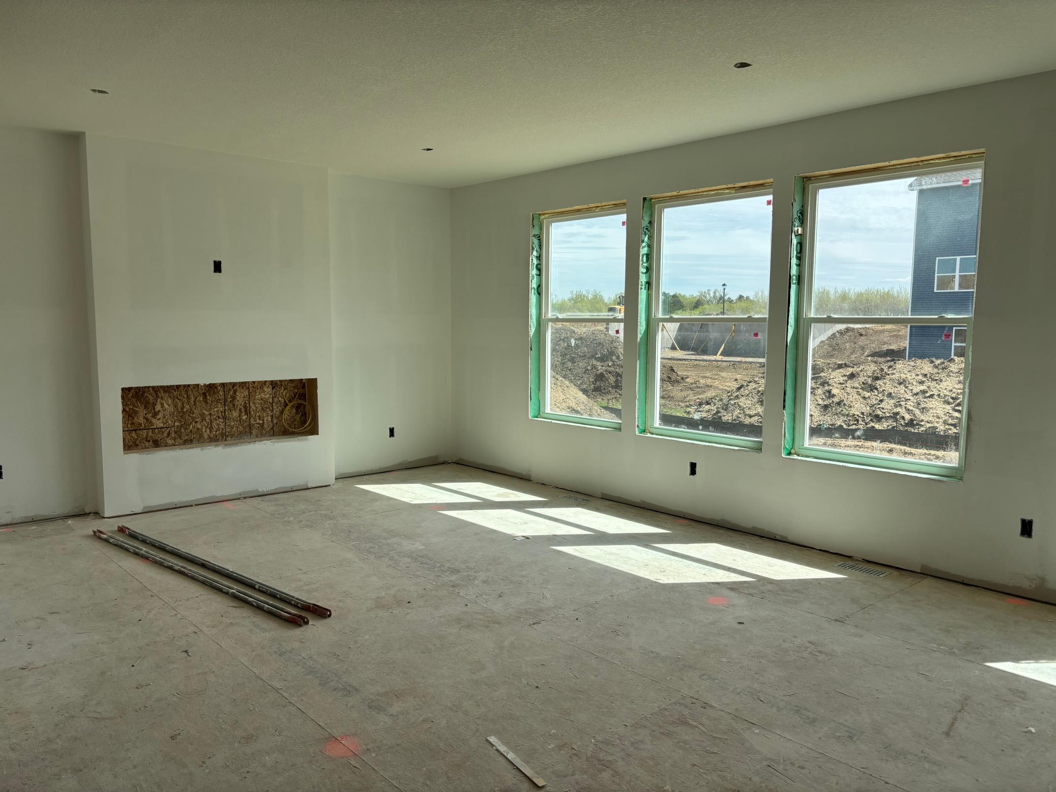 (Photo is of the actual home in progress.)