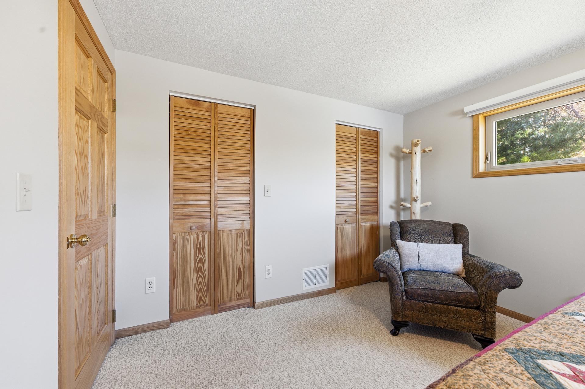 2 wall closets in 4th bedroom.