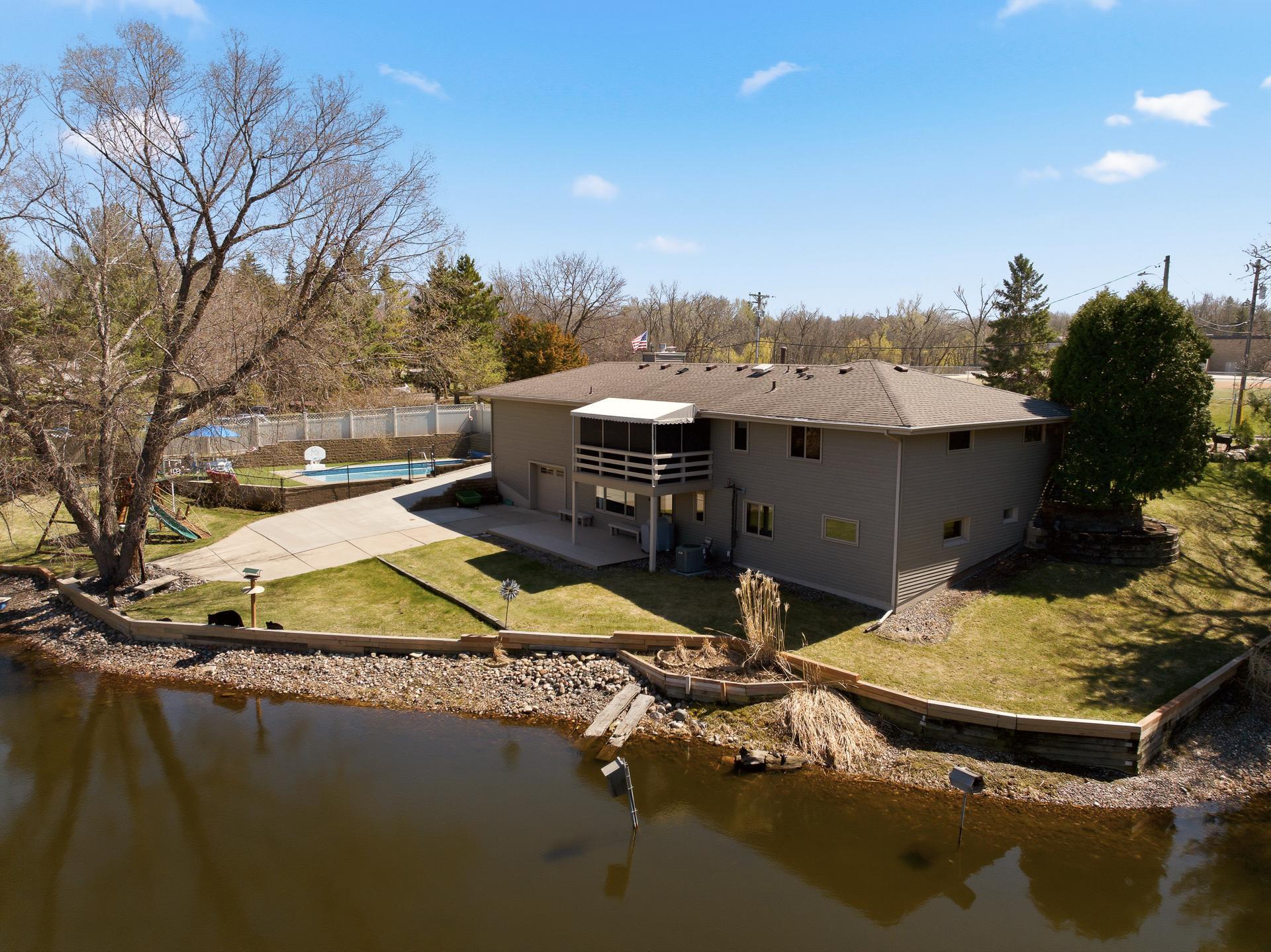 Large parking area behind home.