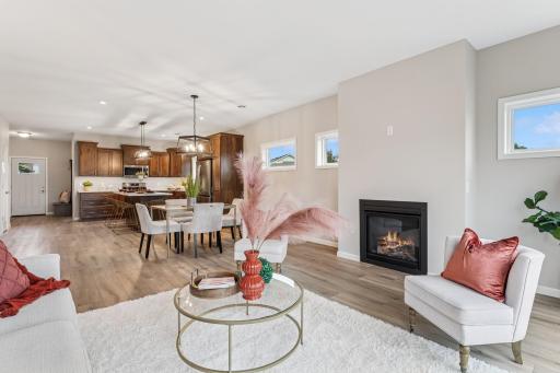 Wonderful open plan with 9ft ceilings and luxury wide plank flooring
