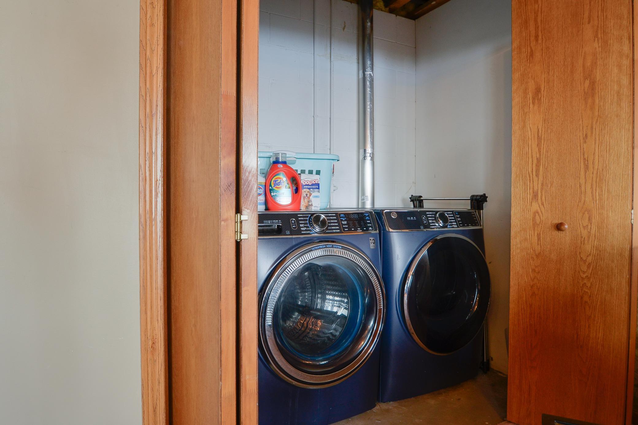 Lower level laundry area