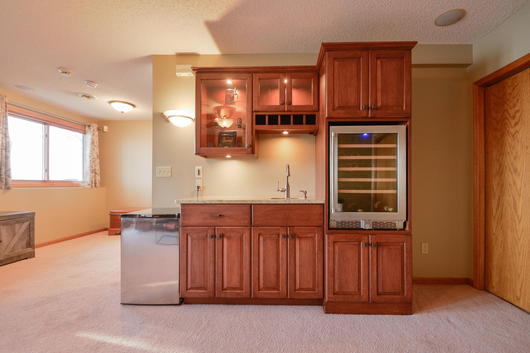Lower level wet bar