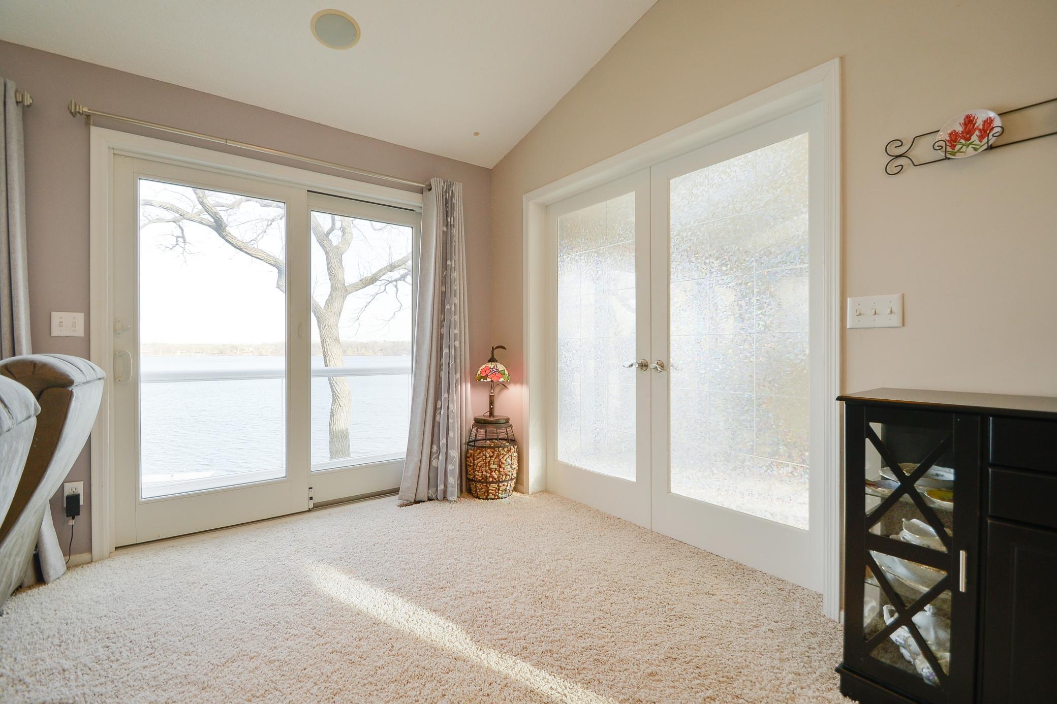 French doors leading into sunroom