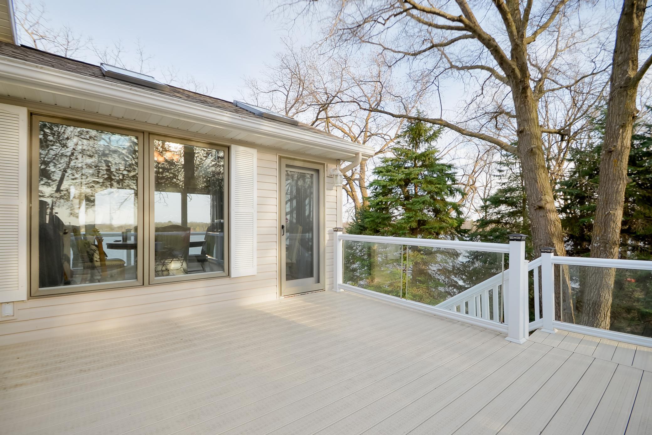 Deck off kitchen and sun room