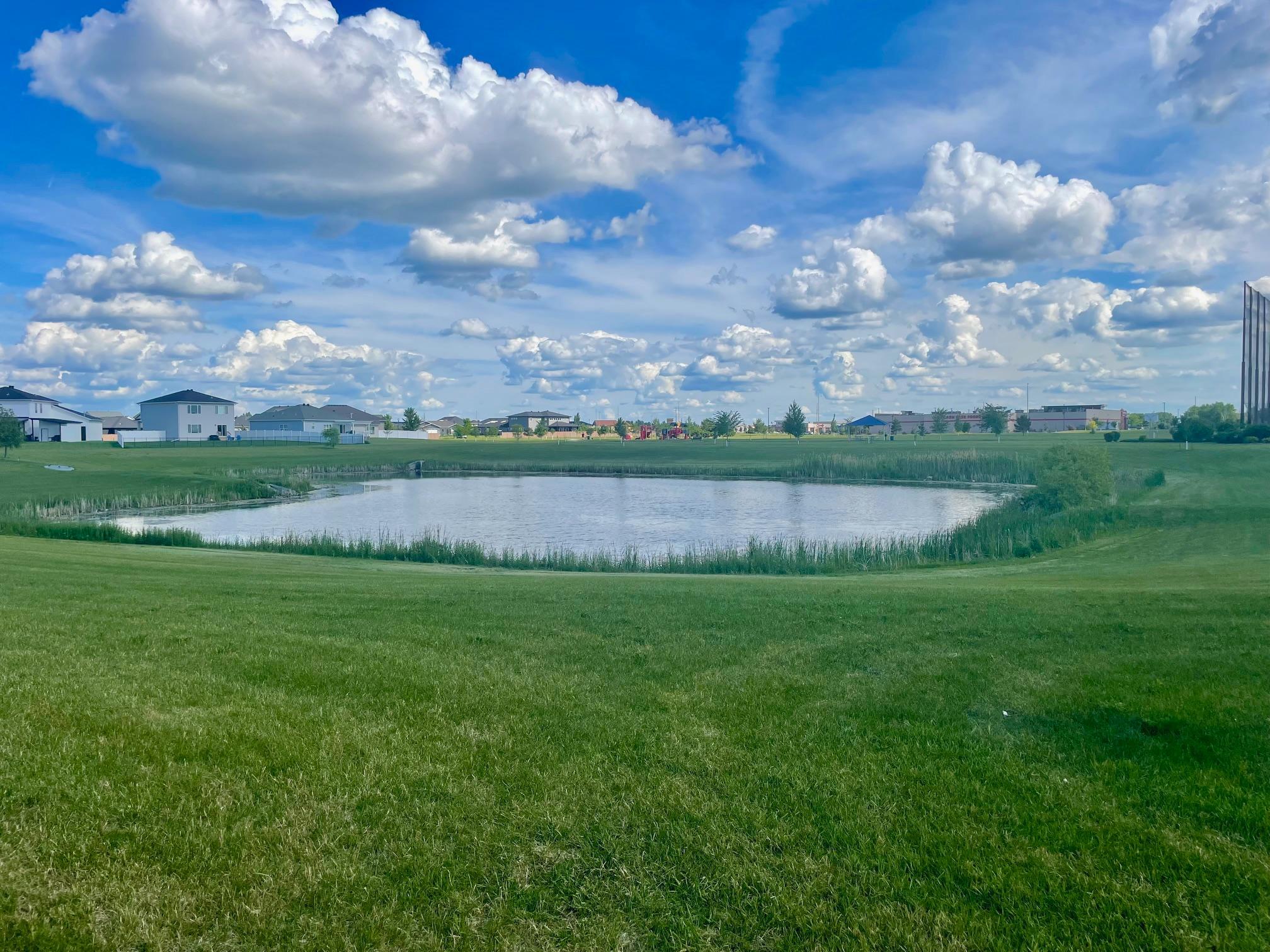 walking path around pond