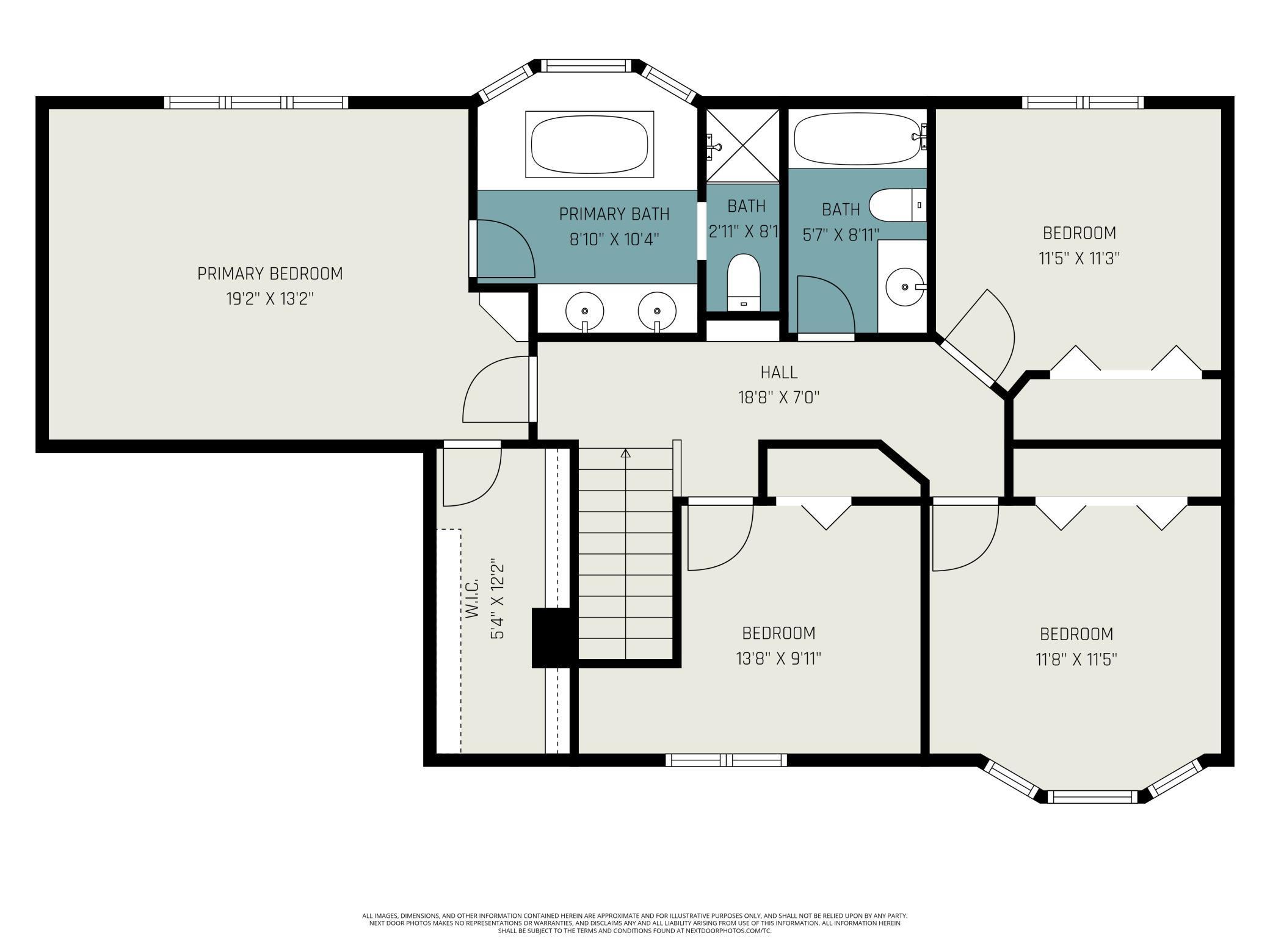 Second Floor Plan - for illustrative purposes only dimensions are approximate.