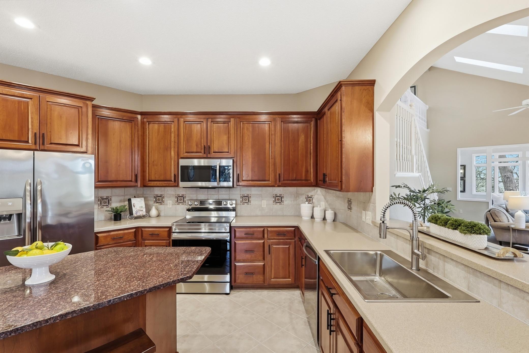 New kitchen sink and faucet and all new hardware.