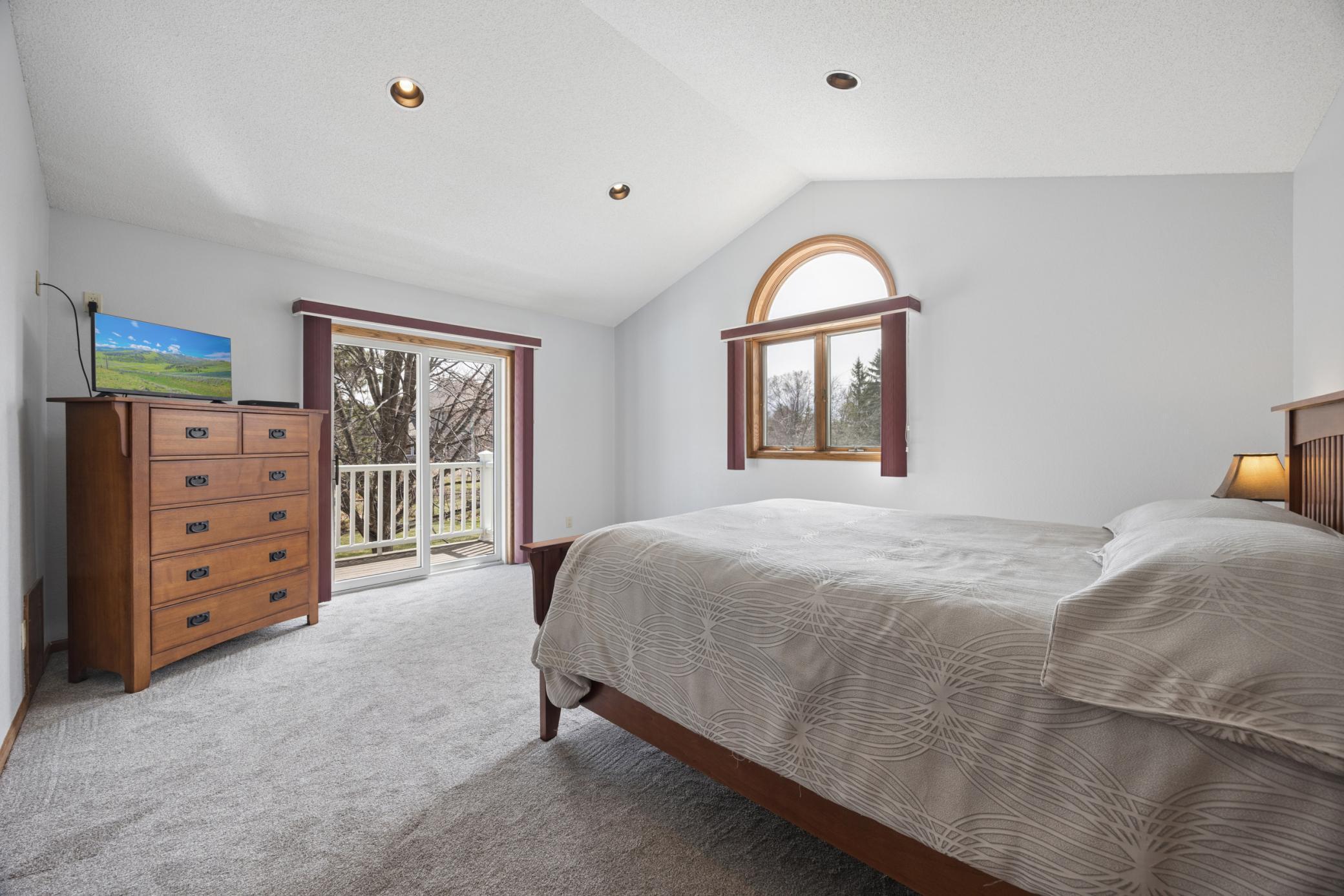 Upper level primary suite.