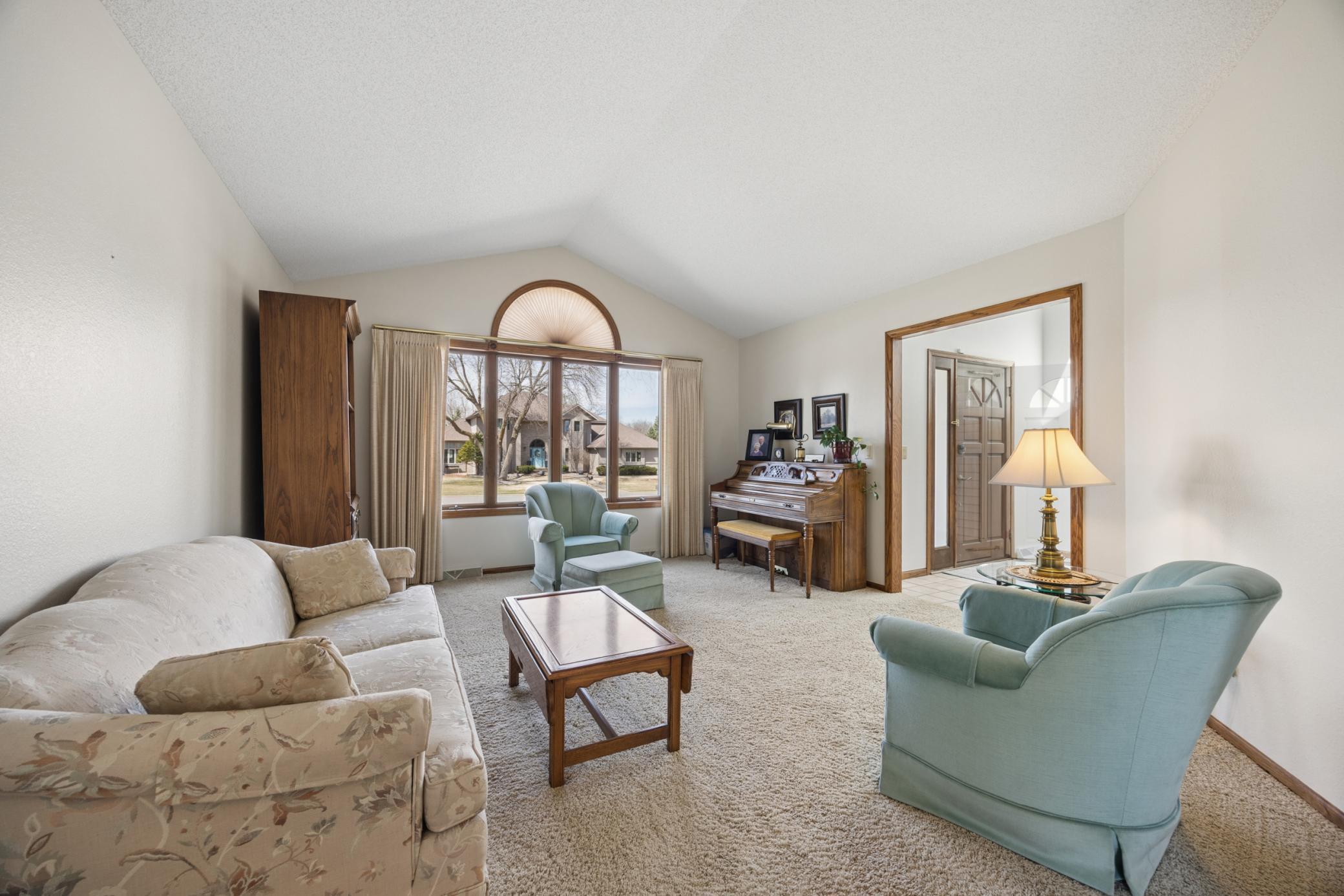 Living room with huge picture window.