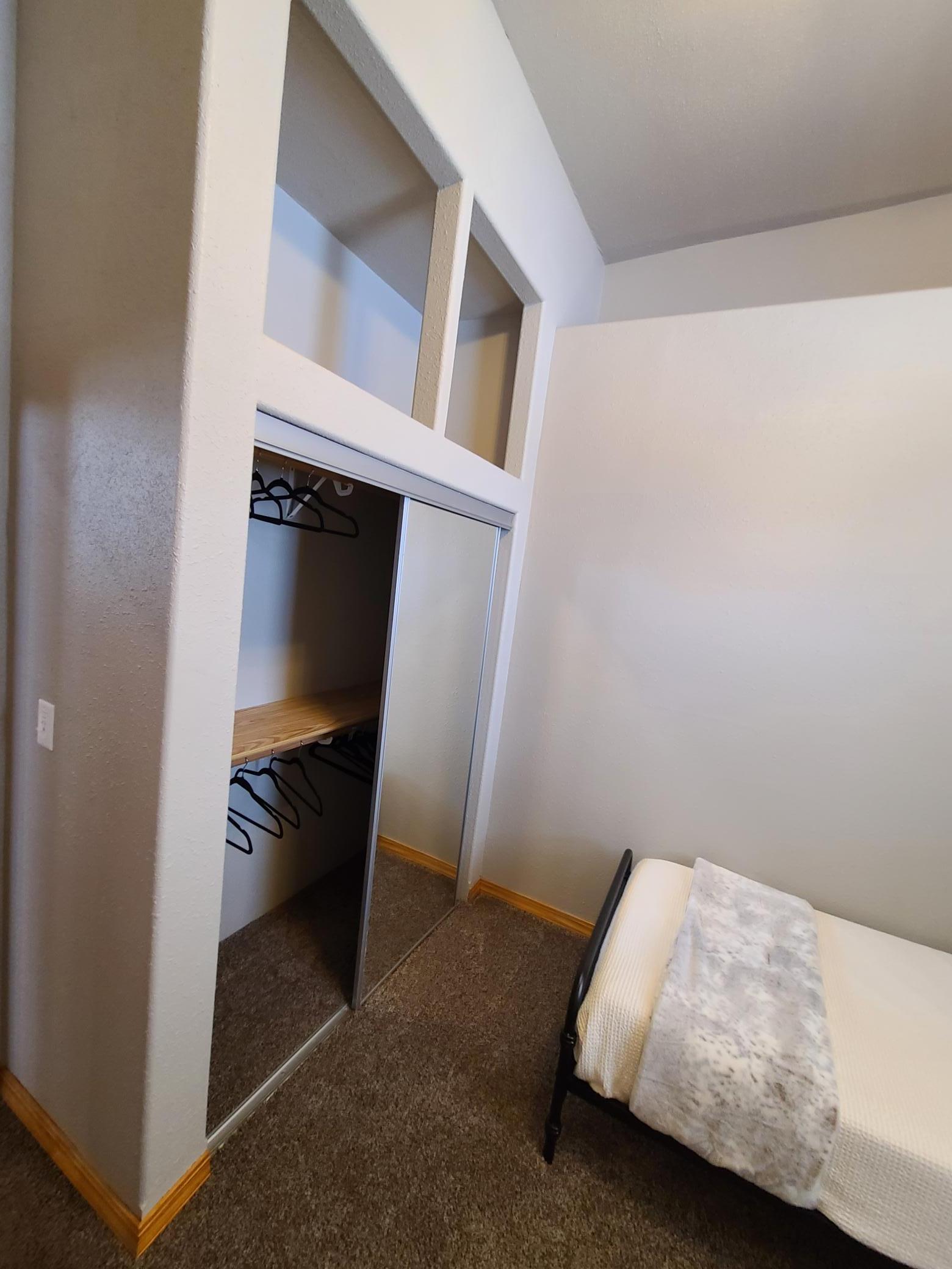 Bedroom 1 view 3, closet space
