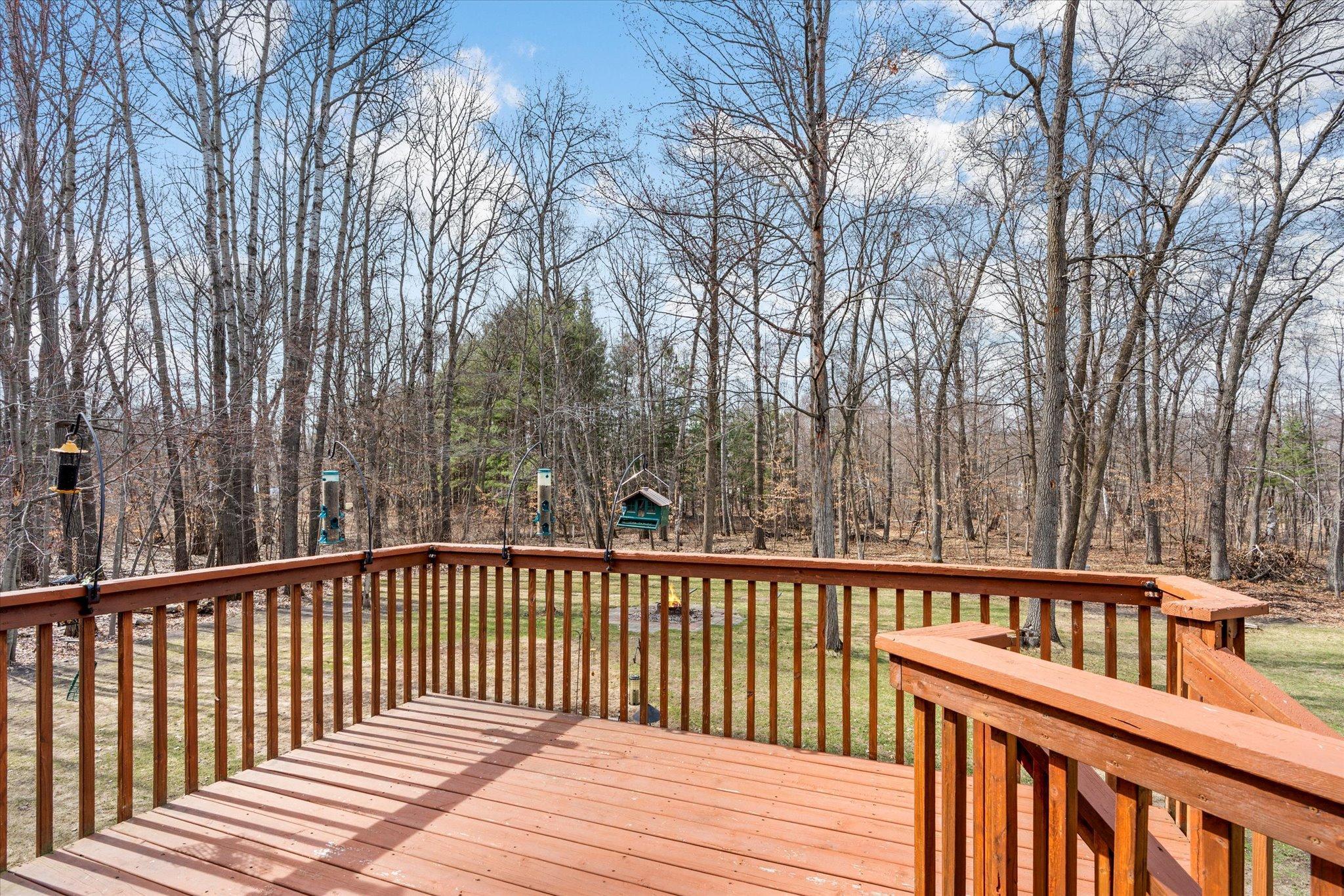 Backyard view from deck