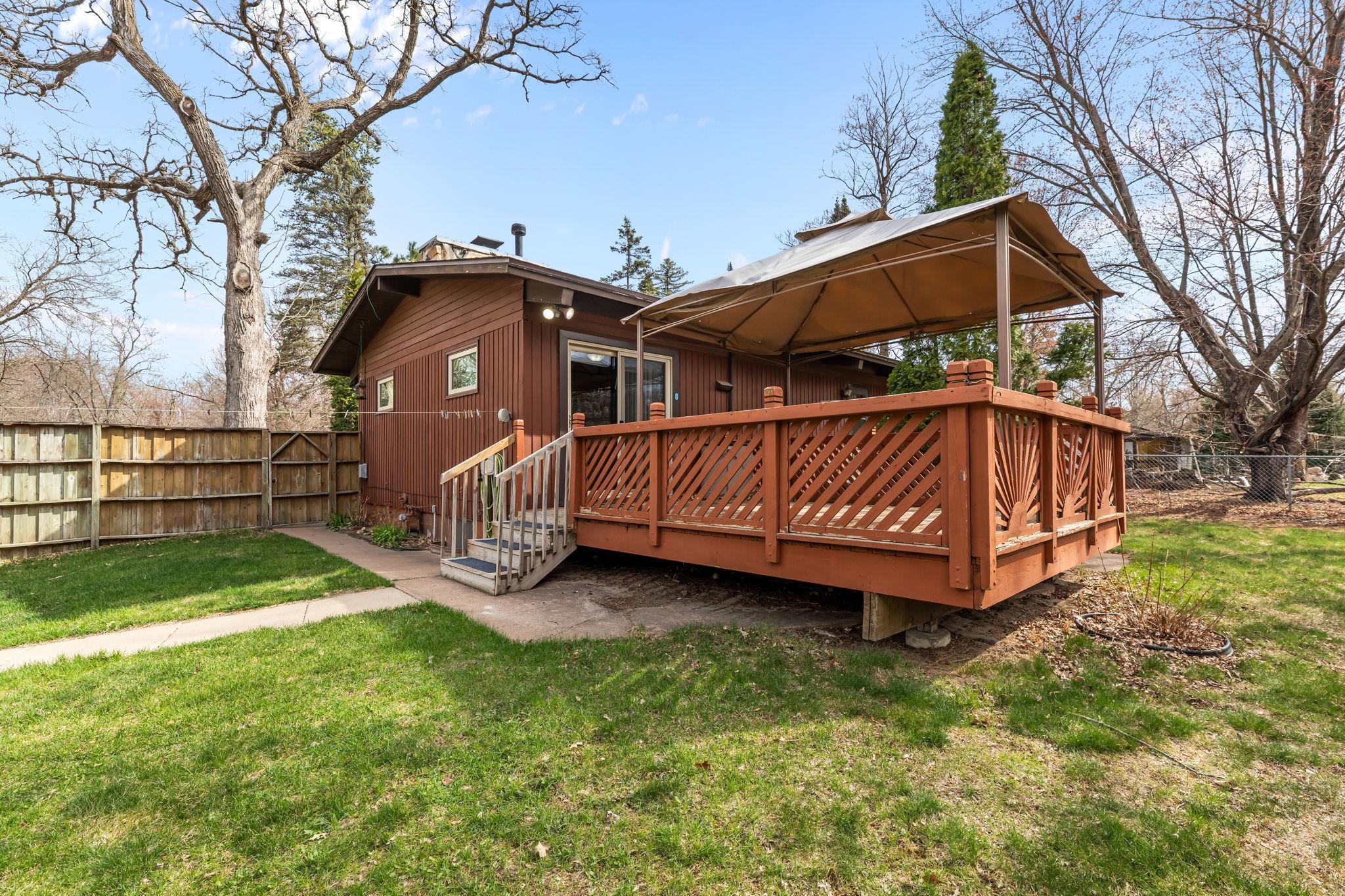 View of the back deck.