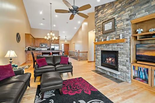 One of two Fireplaces in the home