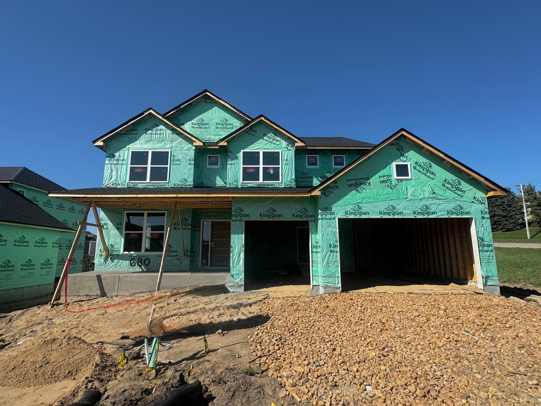 Progress photo of the actual home!