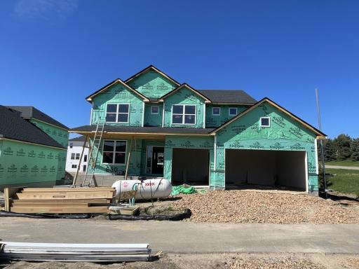 (Photo is of the actual home in progress.)