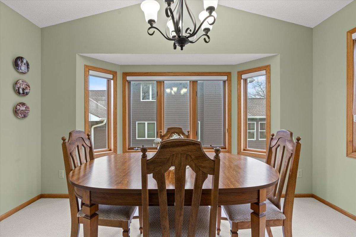 Spacious dining area