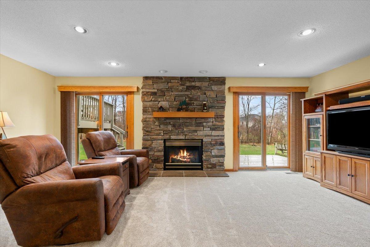 Family room on lower level