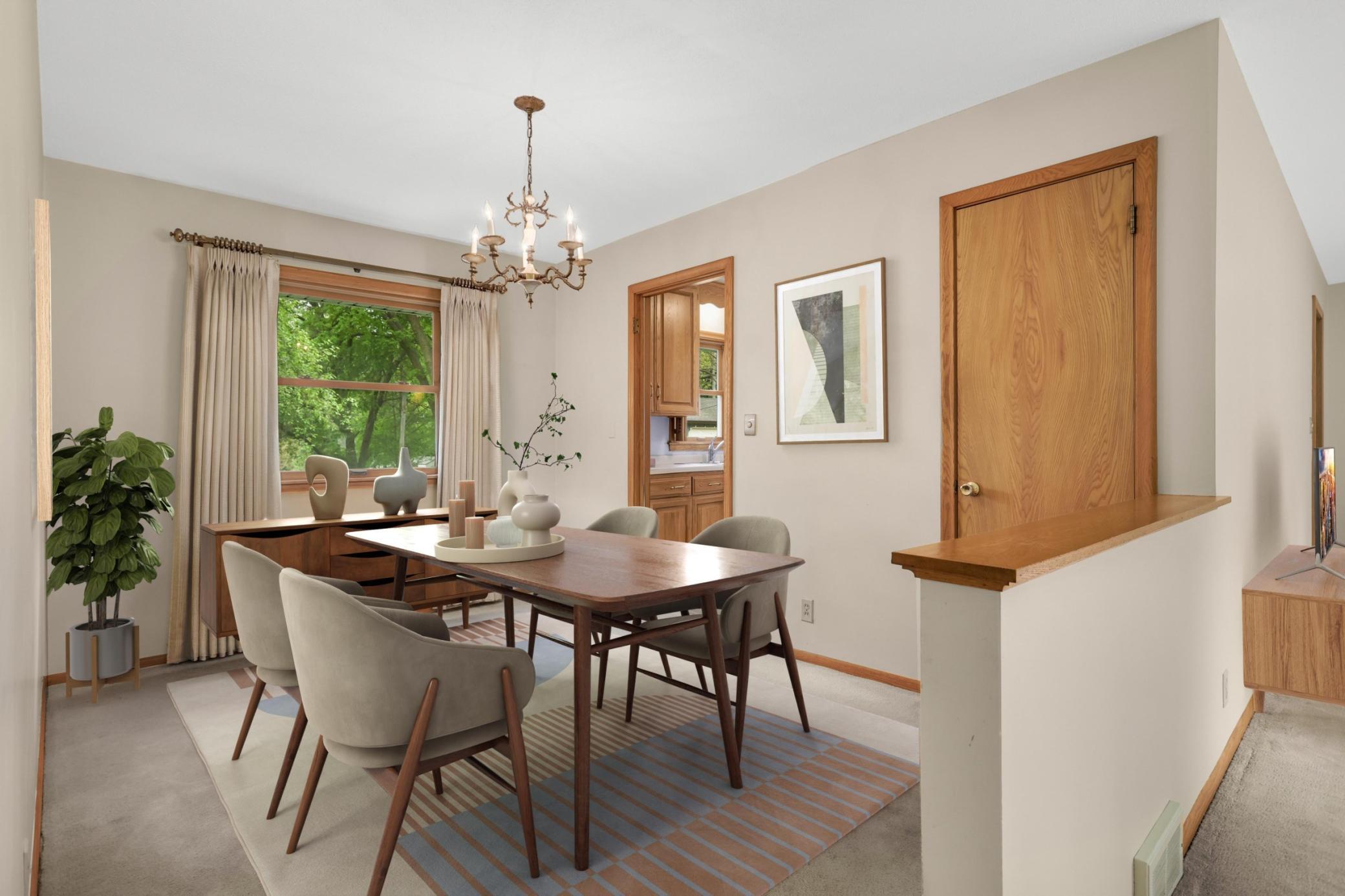 Enjoy a formal dining room space.