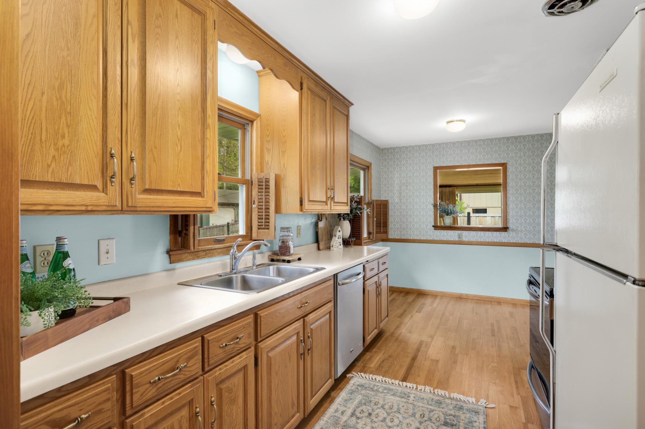Enjoy a newer dishwasher and gas range.